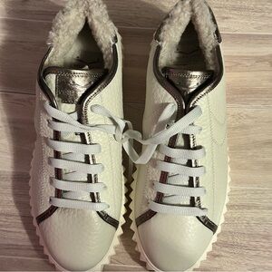 Voile Blanche Cream Fur Lined Shoes